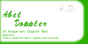 abel doppler business card